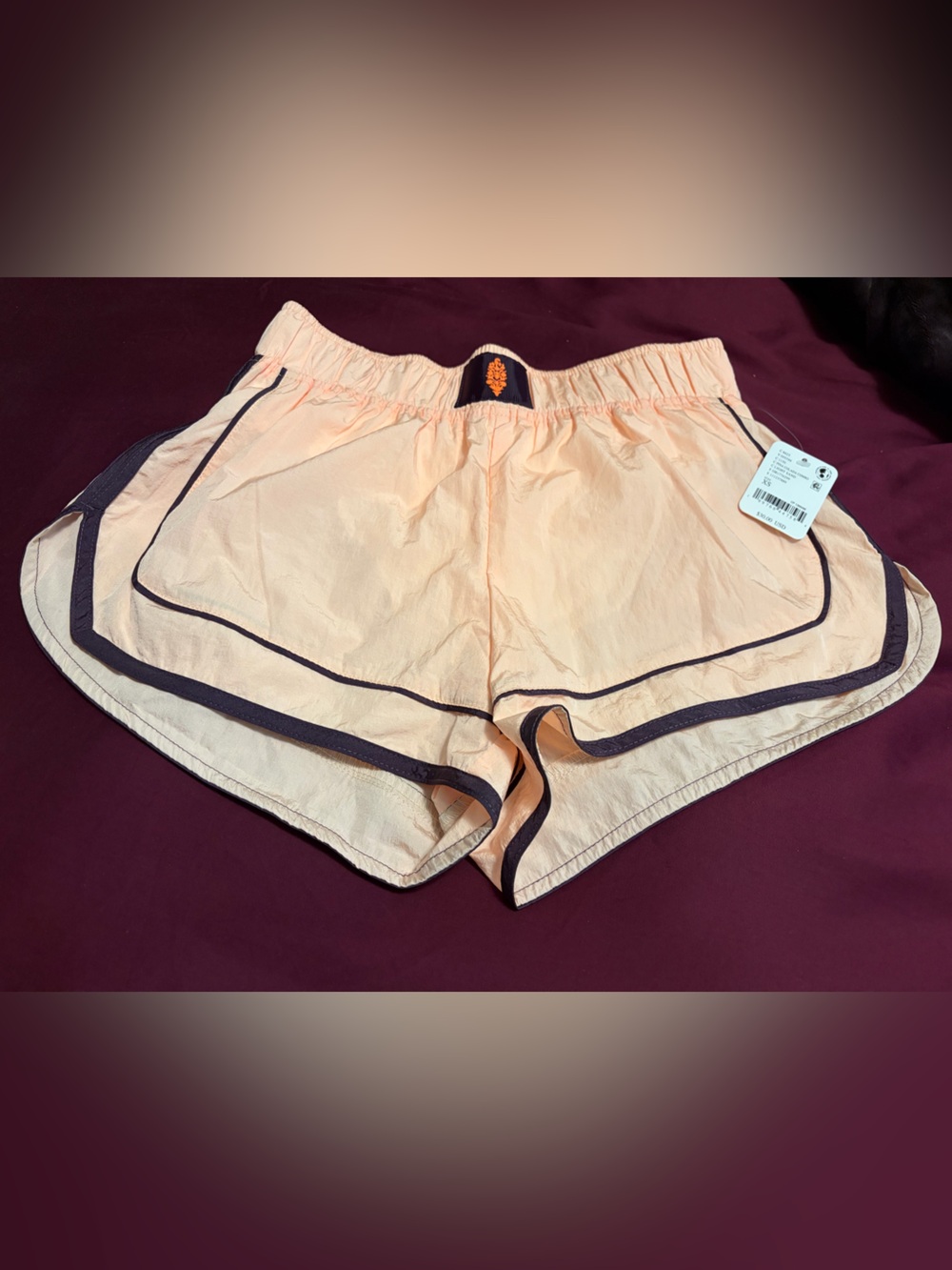 FP weMovement Varsity Blues Shorts, Pina Colada Combo, Size XS, NWT